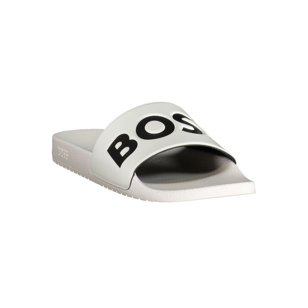 Hugo Boss White Polyurethane Mens Slipper - Side view