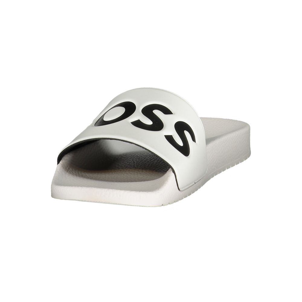 Hugo Boss White Polyurethane Mens Slipper - Back view