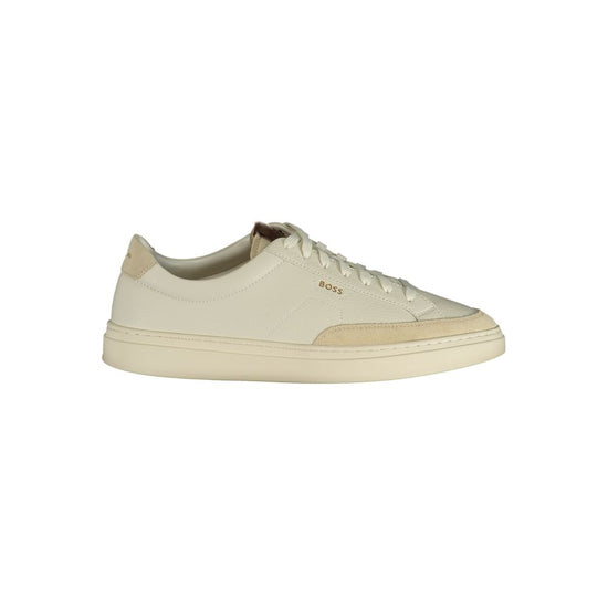 Hugo Boss Bianco Pelle Uomo Sneaker - Front view