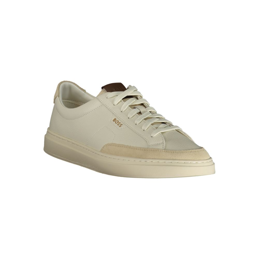 Hugo Boss Bianco Pelle Uomo Sneaker - Side view