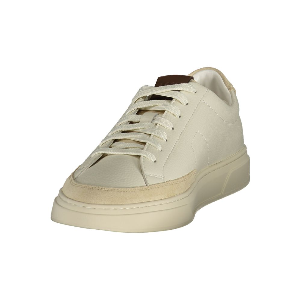 Hugo Boss Bianco Pelle Uomo Sneaker - Back view