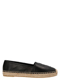 Saint Laurent Black Lamb Leather Espadrilles - Front view