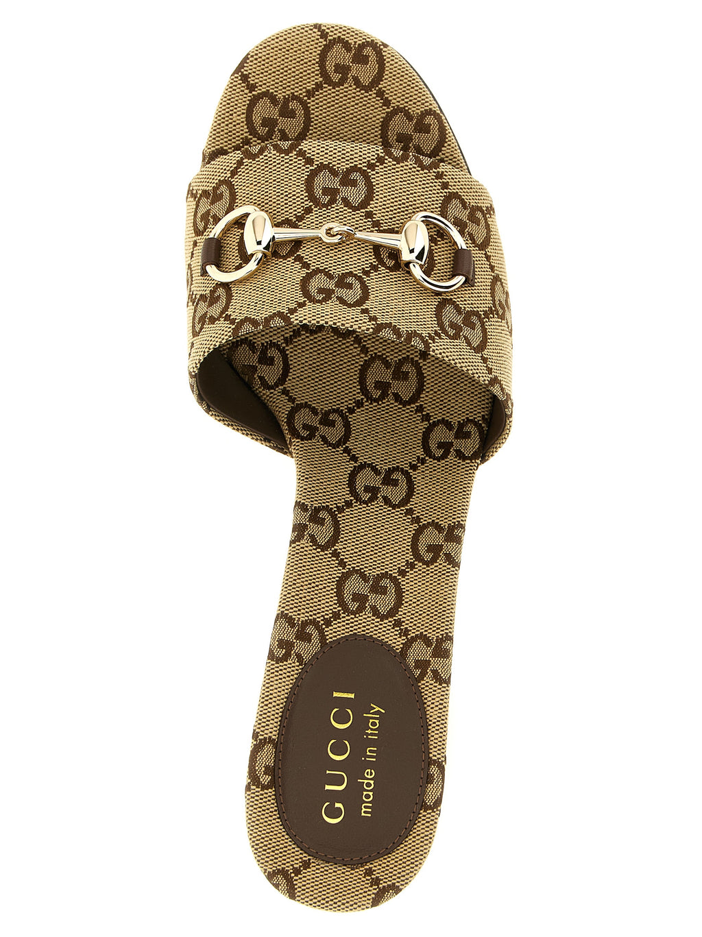 Gucci Beige Cotton Slides - Detail view