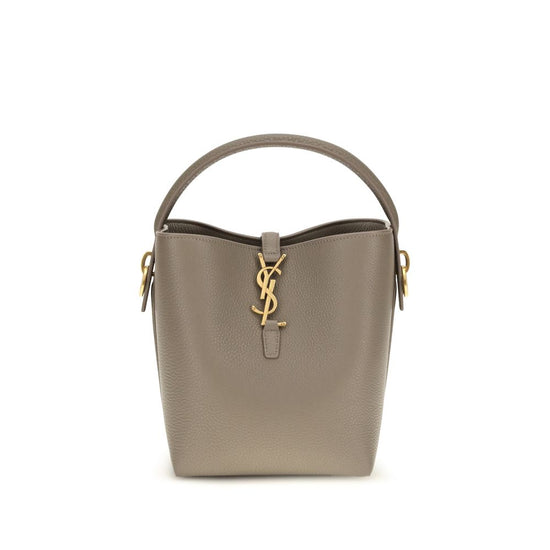 Saint Laurent Beige Calf Leather Backet Bag - Front view