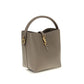 Saint Laurent Beige Calf Leather Backet Bag - Side view