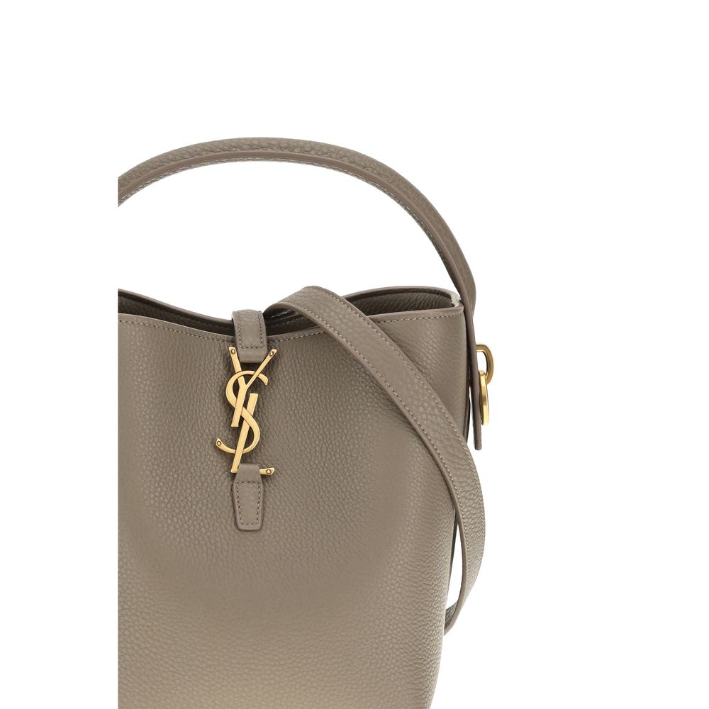 Saint Laurent Beige Calf Leather Backet Bag - Detail view