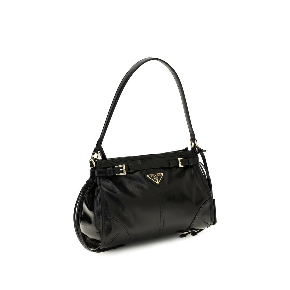 Prada Black Calf Leather Handbag - AW26 26x17cm - Side view