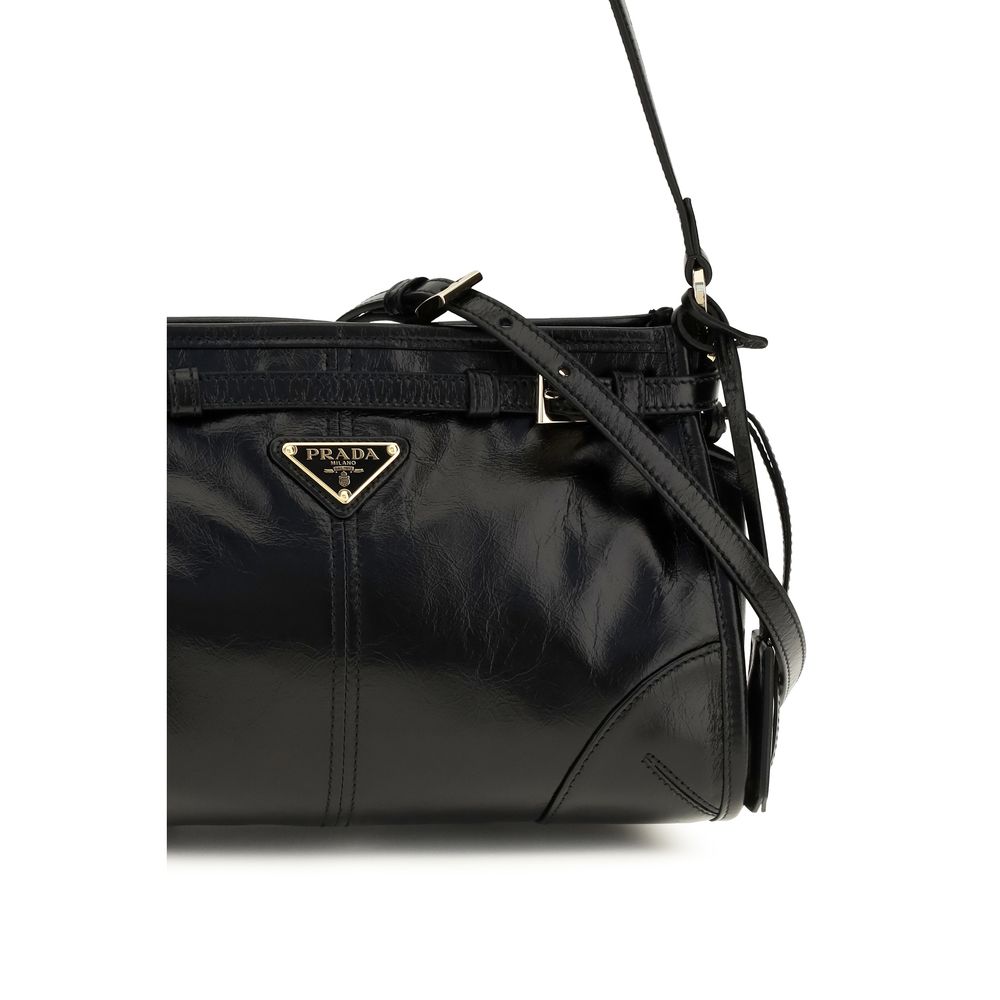 Prada Black Calf Leather Handbag - AW26 26x17cm - Detail view