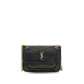 Saint Laurent Black Calf Leather Shoulder Bag - AW26 18×12.5cm - Front view