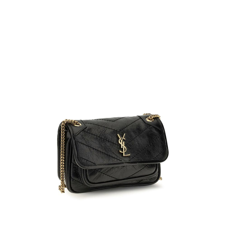Saint Laurent Black Calf Leather Shoulder Bag - AW26 18×12.5cm - Side view