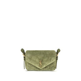 Saint Laurent Bicolor Suede Leather Shoulder Bag - Front view