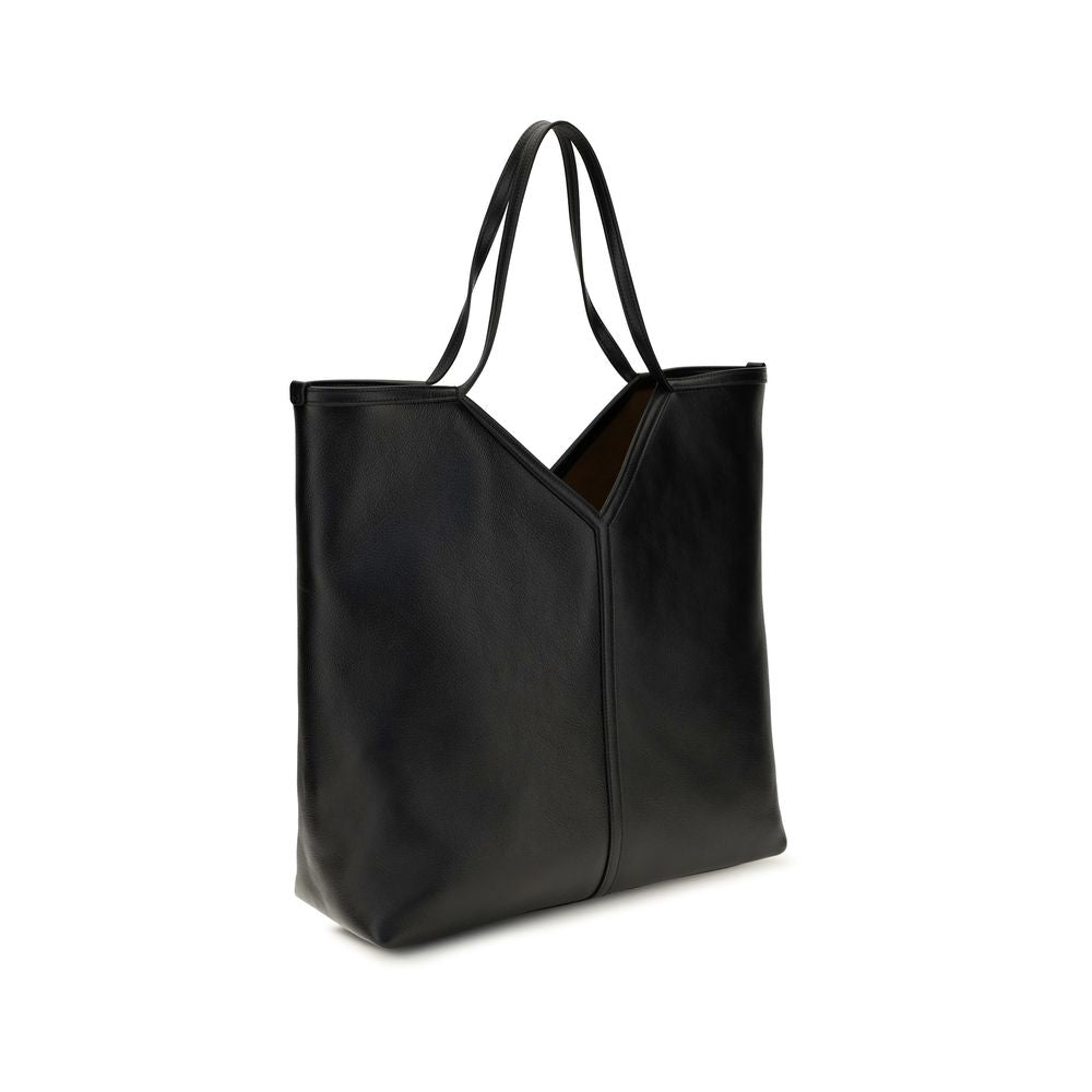 Saint Laurent Black Calf Leather Shoulder Bag - AW26 - Side view