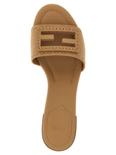 Fendi Beige Calfskin Flat Sandals - Detail view