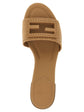 Fendi Beige Calfskin Flat Sandals - Detail view