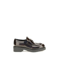 Prada Brown Calf Leather Bos Taurus Slip-On Loafers - Front view