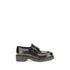 Prada Brown Calf Leather Bos Taurus Slip-On Loafers - Front view