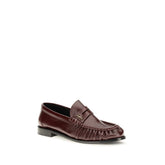 Saint Laurent Bordeaux Lamb Ovis Aries Aries Slip-On Loafers - Side view