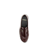 Saint Laurent Bordeaux Lamb Ovis Aries Aries Slip-On Loafers - Detail view