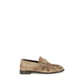 Saint Laurent Beige Calf Leather Bos Taurus Slip-On Loafers - Front view