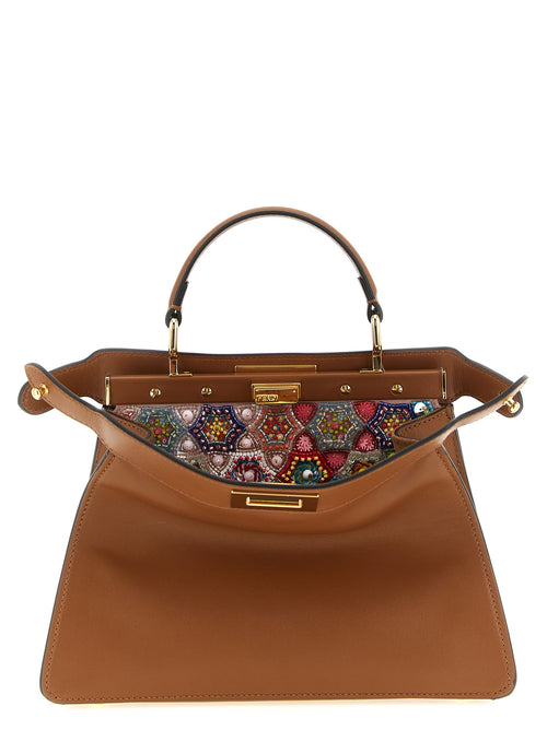 Fendi Brown Calfskin Crossbody Bag - Front view