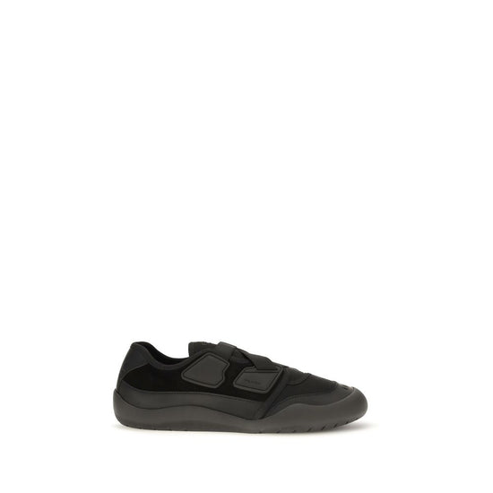 Prada Black Nylon Low Top Sneakers - Front view