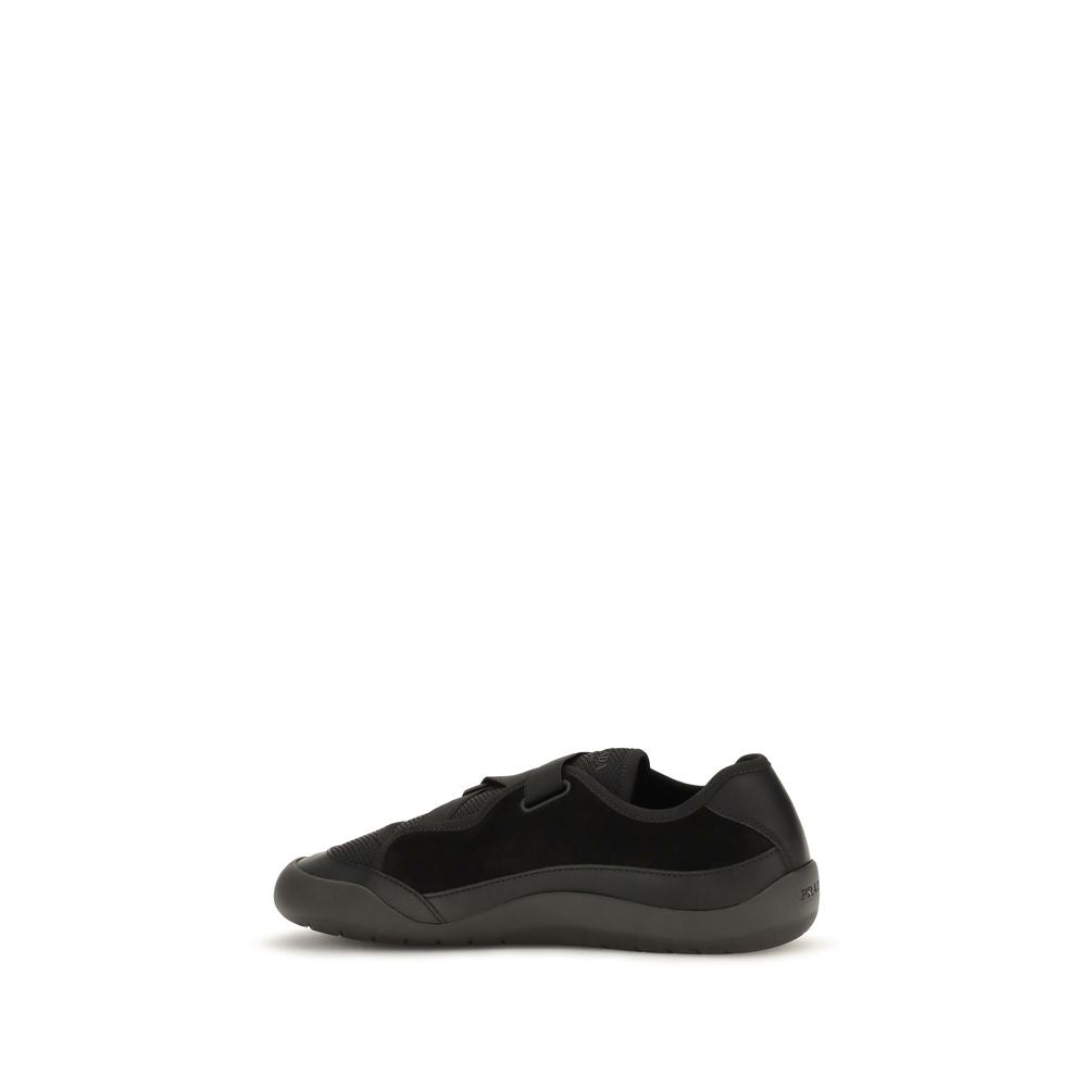 Prada Black Nylon Low Top Sneakers - Back view