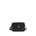 Prada Black Recycled Polyamide Shoulder Bag - Front view