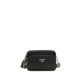 Prada Black Recycled Polyamide Shoulder Bag - Front view