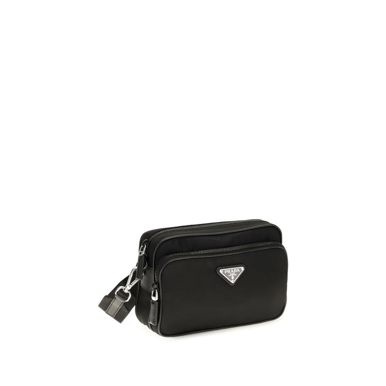 Prada Black Recycled Polyamide Shoulder Bag - Side view
