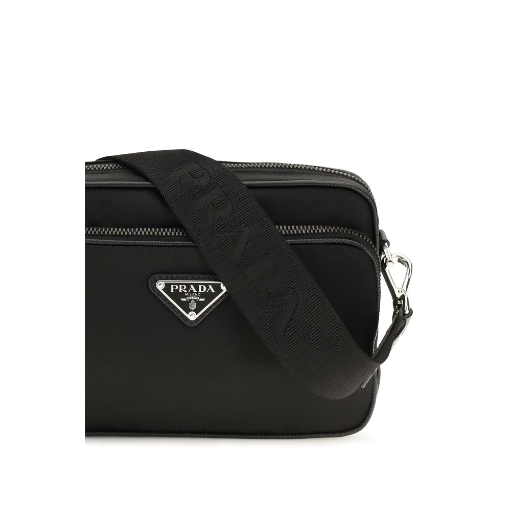 Prada Black Recycled Polyamide Shoulder Bag - Detail view