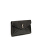 Saint Laurent Black Lamb Ovis Aries Aries Clutch Bag