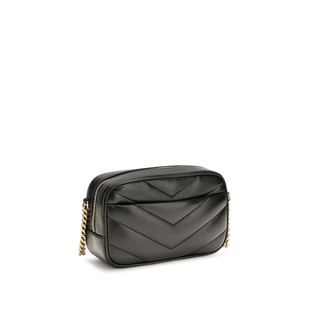 Saint Laurent Black Lamb Ovis Aries Aries Shoulder Bag - Back view