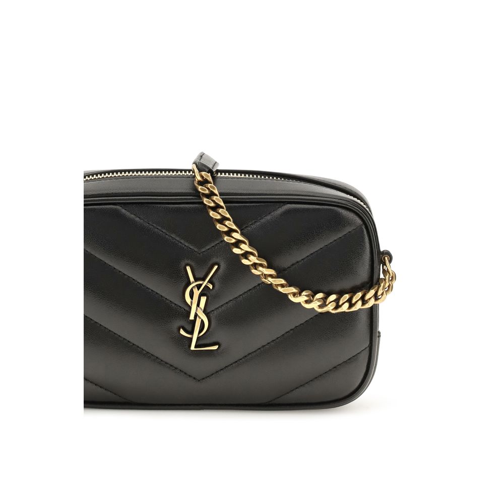 Saint Laurent Black Lamb Ovis Aries Aries Shoulder Bag - Detail view