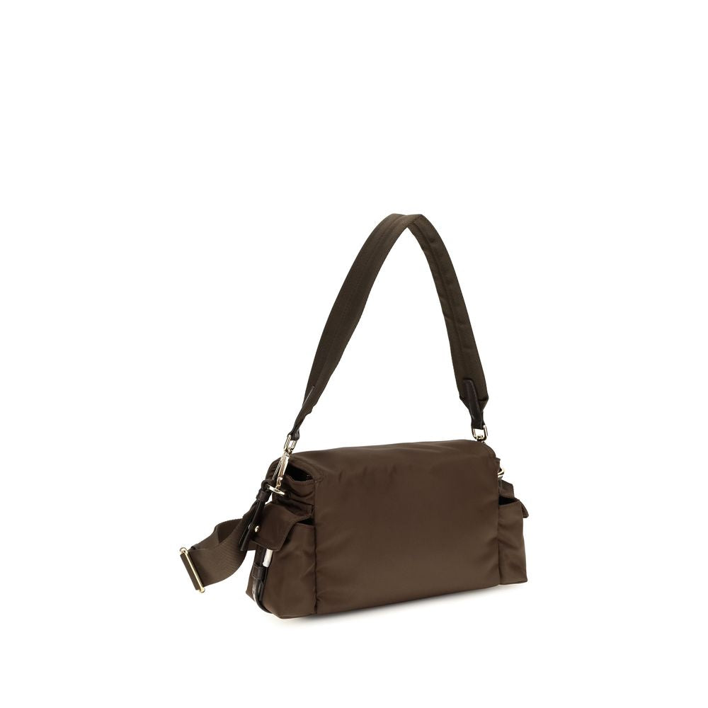 Prada Brown Recycled Polyamide Shoulder Bag - Back view