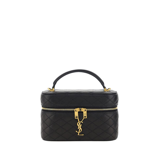 Saint Laurent Black Lamb Ovis Aries Aries Shoulder Bag - Front view