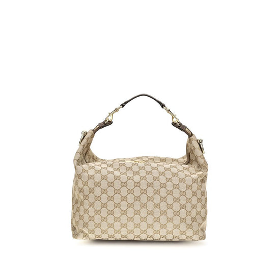 Gucci Beige Fabric Shoulder Bag - Front view
