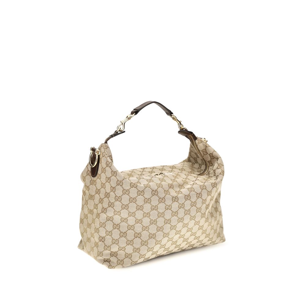 Gucci Beige Fabric Shoulder Bag - Back view