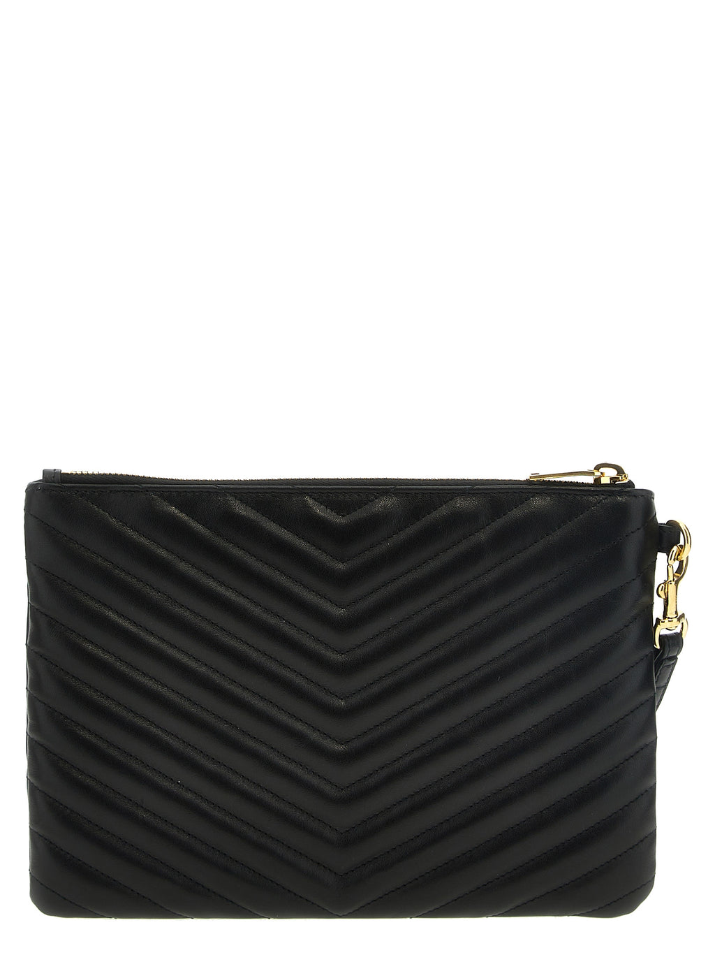 Saint Laurent Black Calfskin Clutch Bag