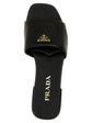 Prada Black Lamb Leather Slides