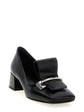 Prada Black Calfskin Mid Heel Pumps