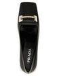 Prada Black Calfskin Mid Heel Pumps