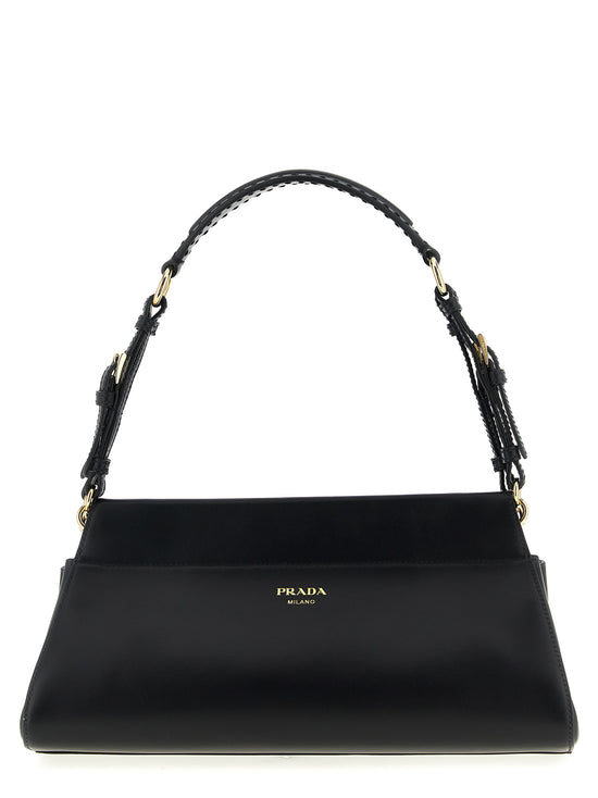 Prada Black Calfskin Shoulder Bag
