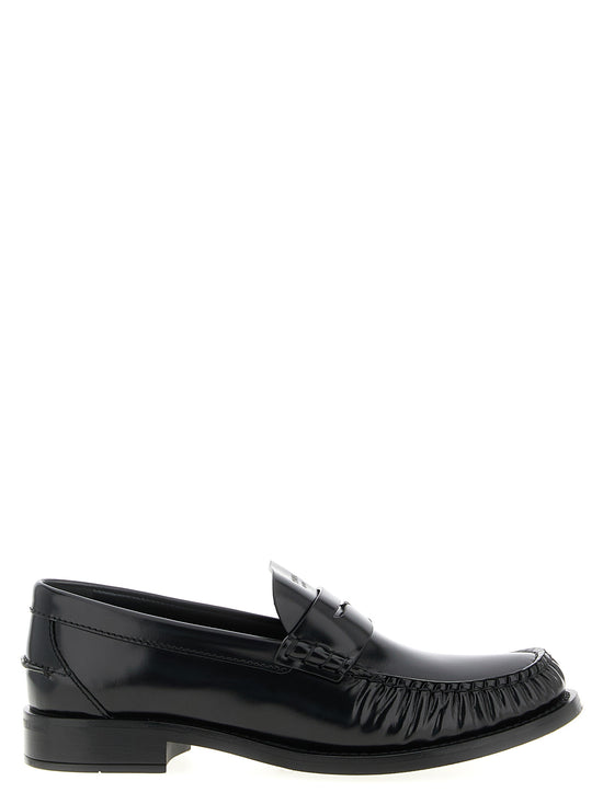 Prada Black Calfskin Slip-On Loafers