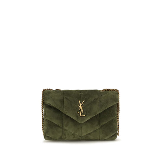 Saint Laurent Bicolor Calf Leather Bos Taurus Shoulder Bag