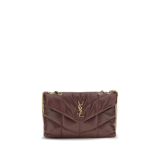 Saint Laurent Bordeaux Lamb Ovis Aries Shoulder Bag