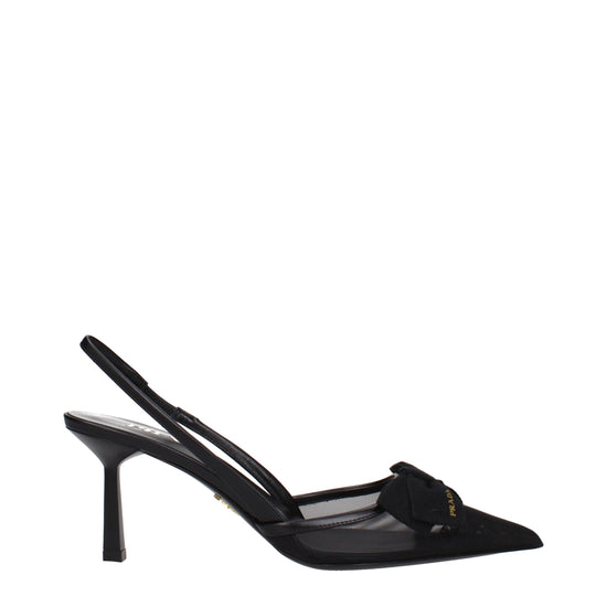 Prada Black Fibres High Heel Pumps