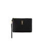 Saint Laurent Black Calf Leather Bos Taurus Clutch Bag
