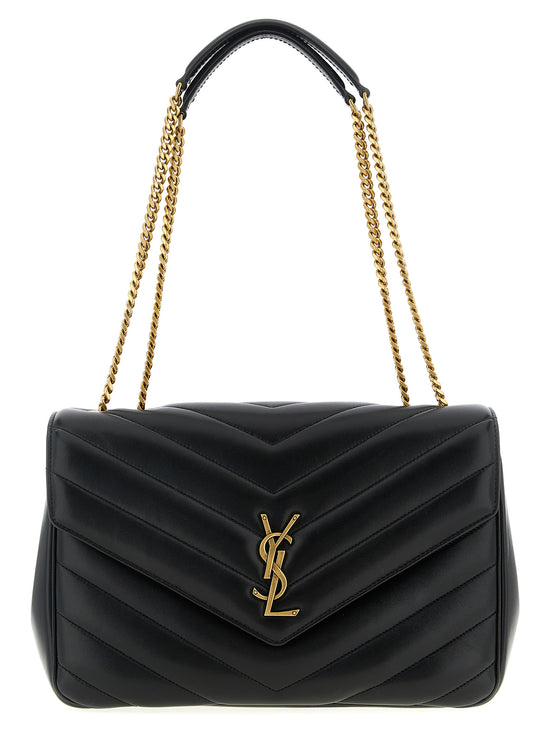 Saint Laurent Black Lamb Leather Shoulder Bag