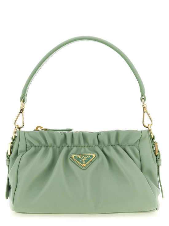 Prada Bicolor Lamb Leather Shoulder Bag