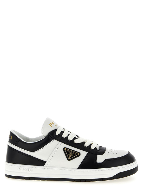 Prada Bicolor Calfskin Low Top Sneakers